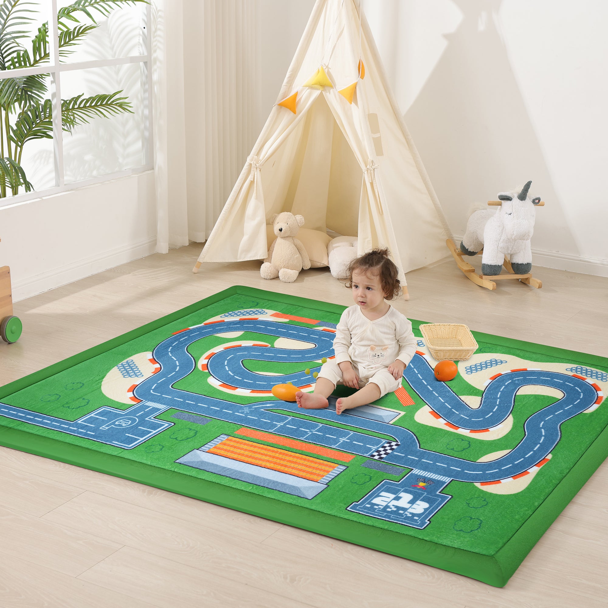 Activity Baby Play Mat 1.3" Thick – Non-Slip, Splash Resistant