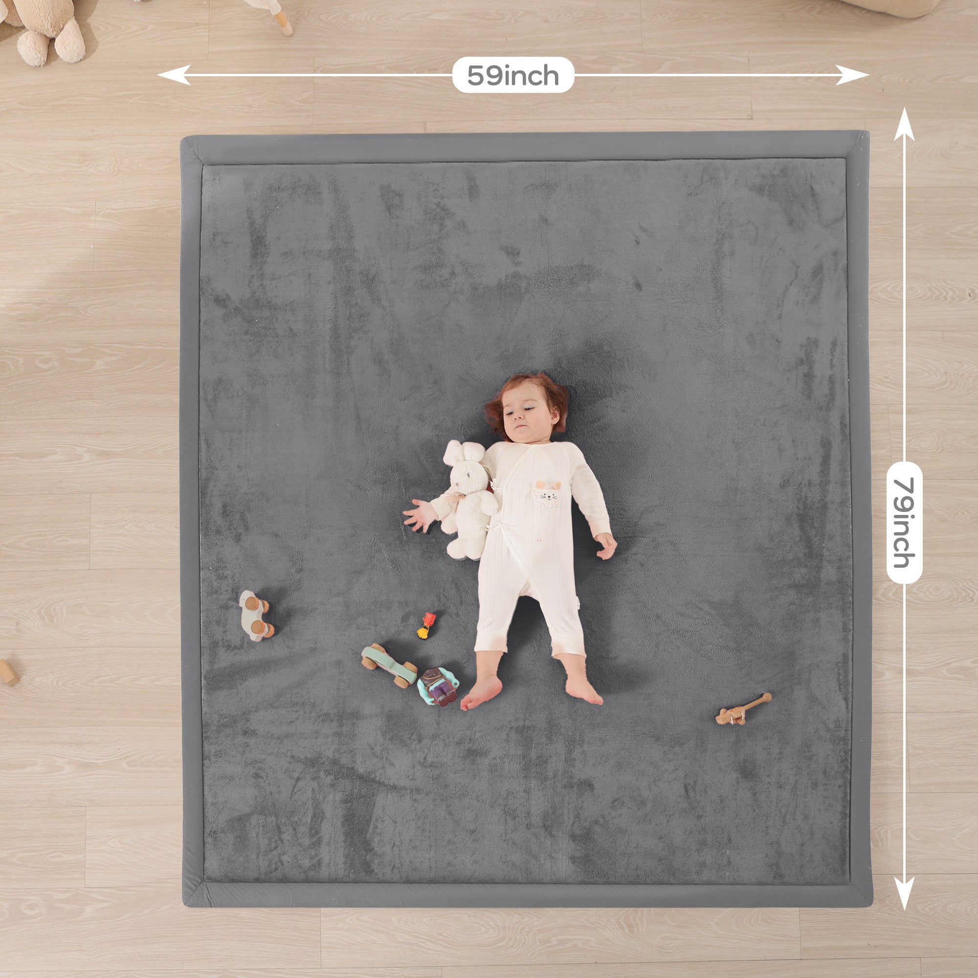 Memory Foam Baby Play Mat 1.3" Thick – Non-Slip, Splash Resistant