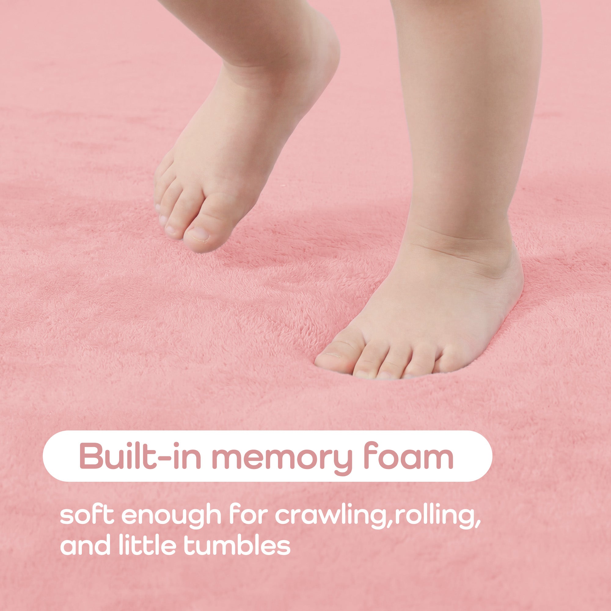 Memory Foam Baby Play Mat 1.3" Thick – Non-Slip, Splash Resistant