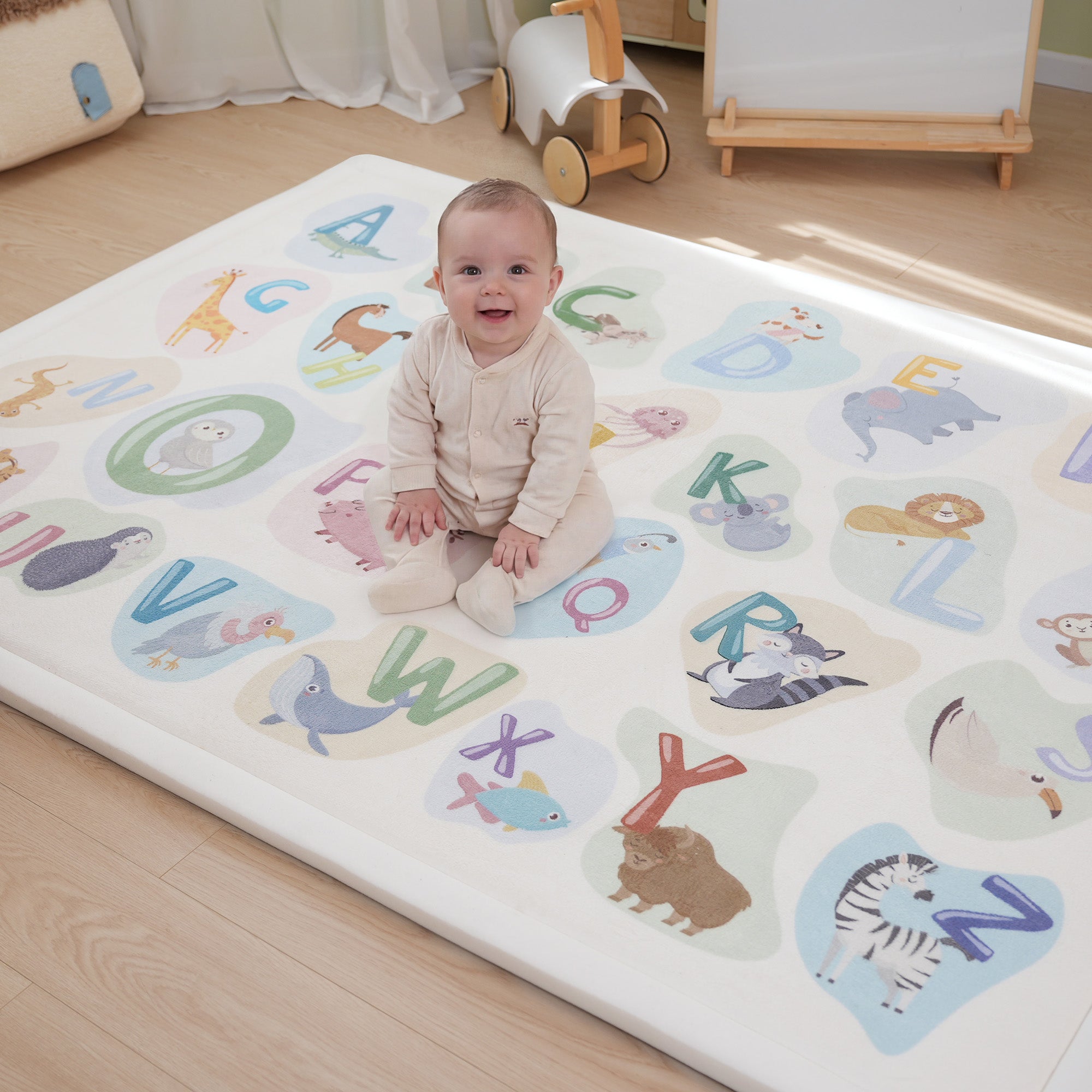 Activity Baby Play Mat 1.3" Thick – Non-Slip, Splash Resistant