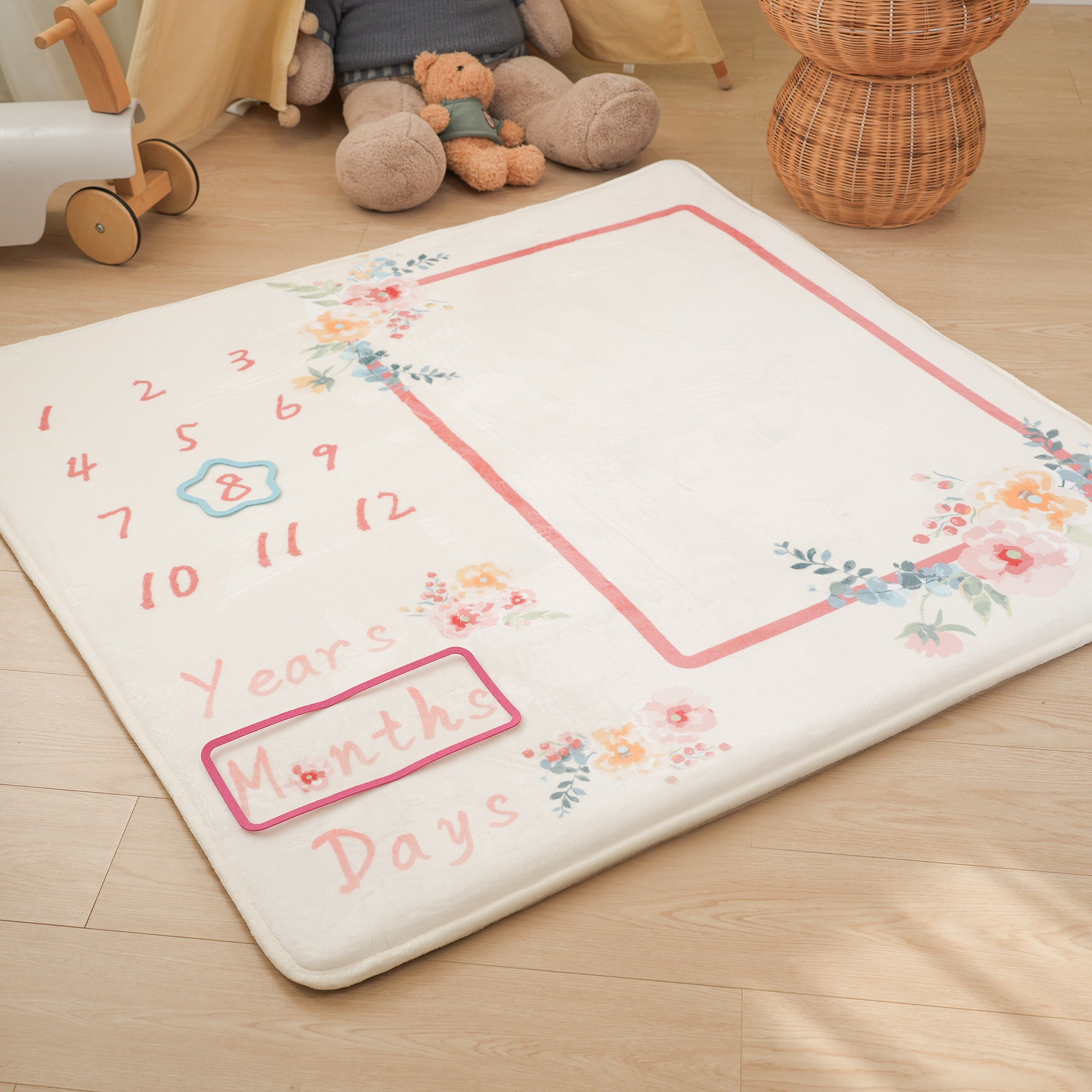 Milestone Moments Play Mat – 1.3" Flannel Memory Foam