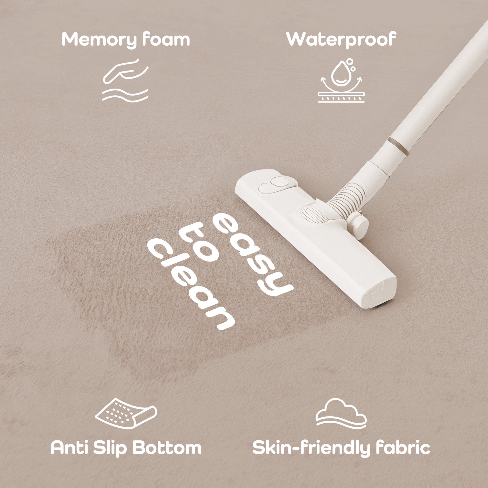 Memory Foam Baby Play Mat 1.3" Thick – Non-Slip, Splash Resistant