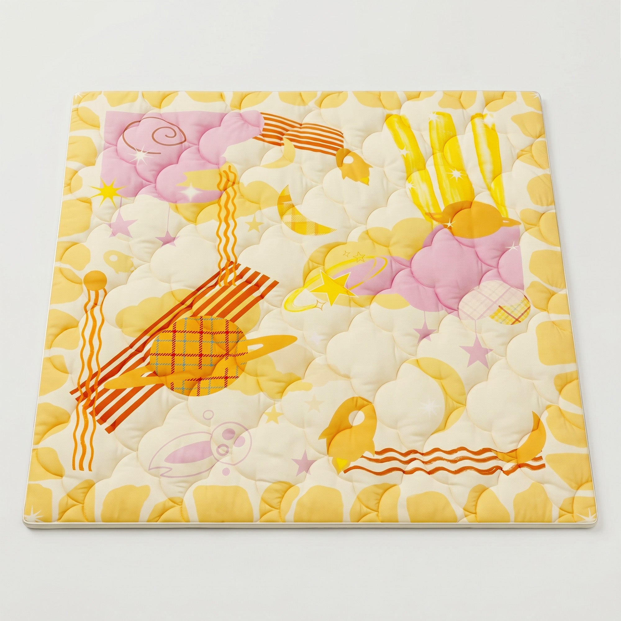 Quilted Comfort Baby Play Mat 1.5" Thick – Removable Cover, Non-Slip