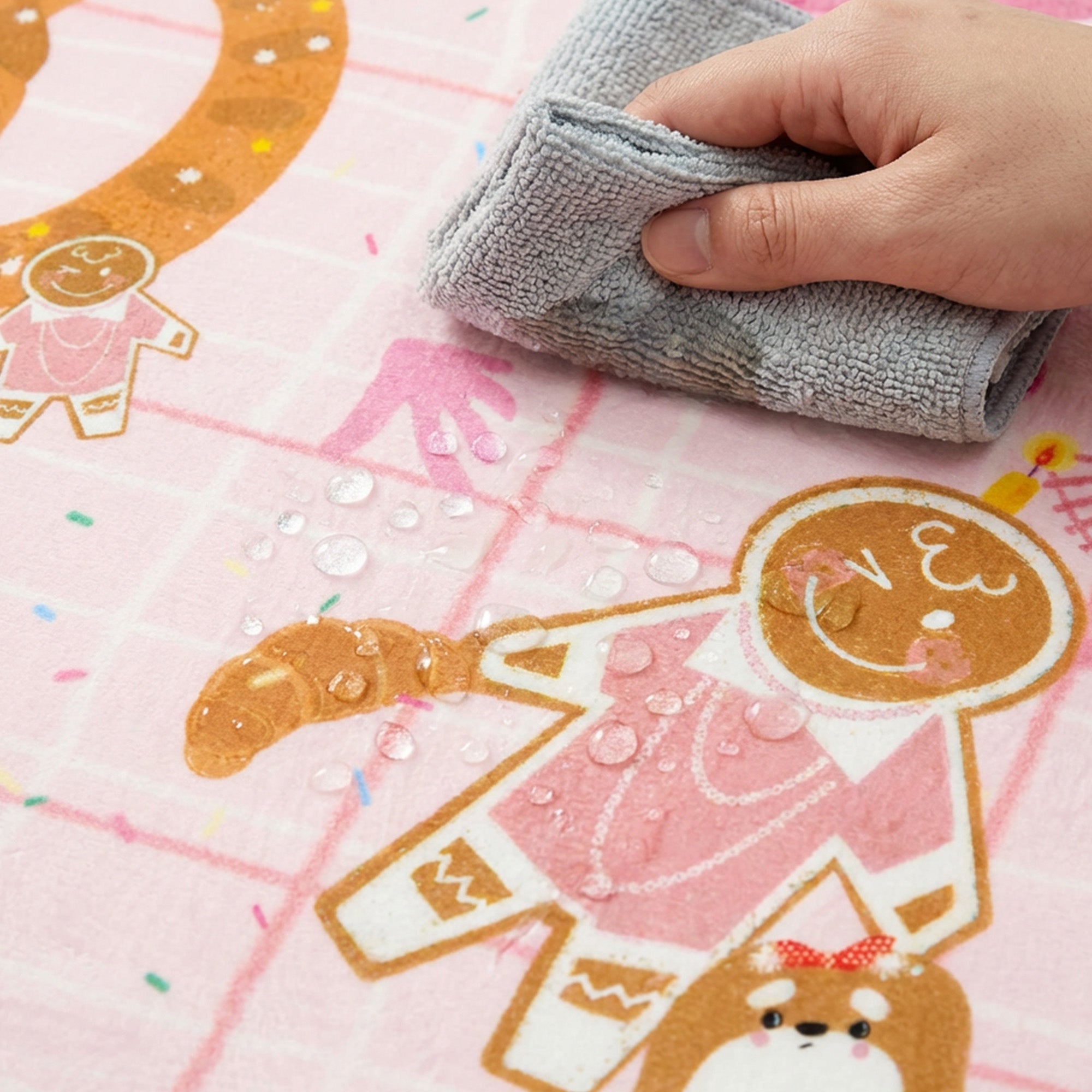 Whimsical Flannel Baby Play Mat 1.5" Thick – Non-Slip, Splash Resistant