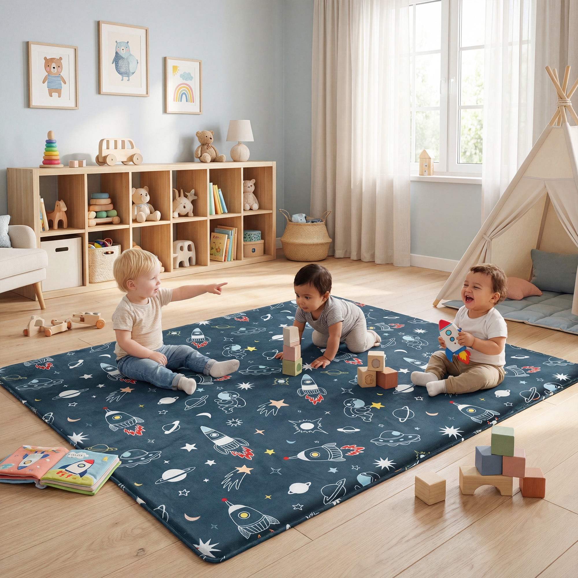 Adventure Dreams Play mat – Ultra Thick 1.5" Elasti-Foam for Play & Safety