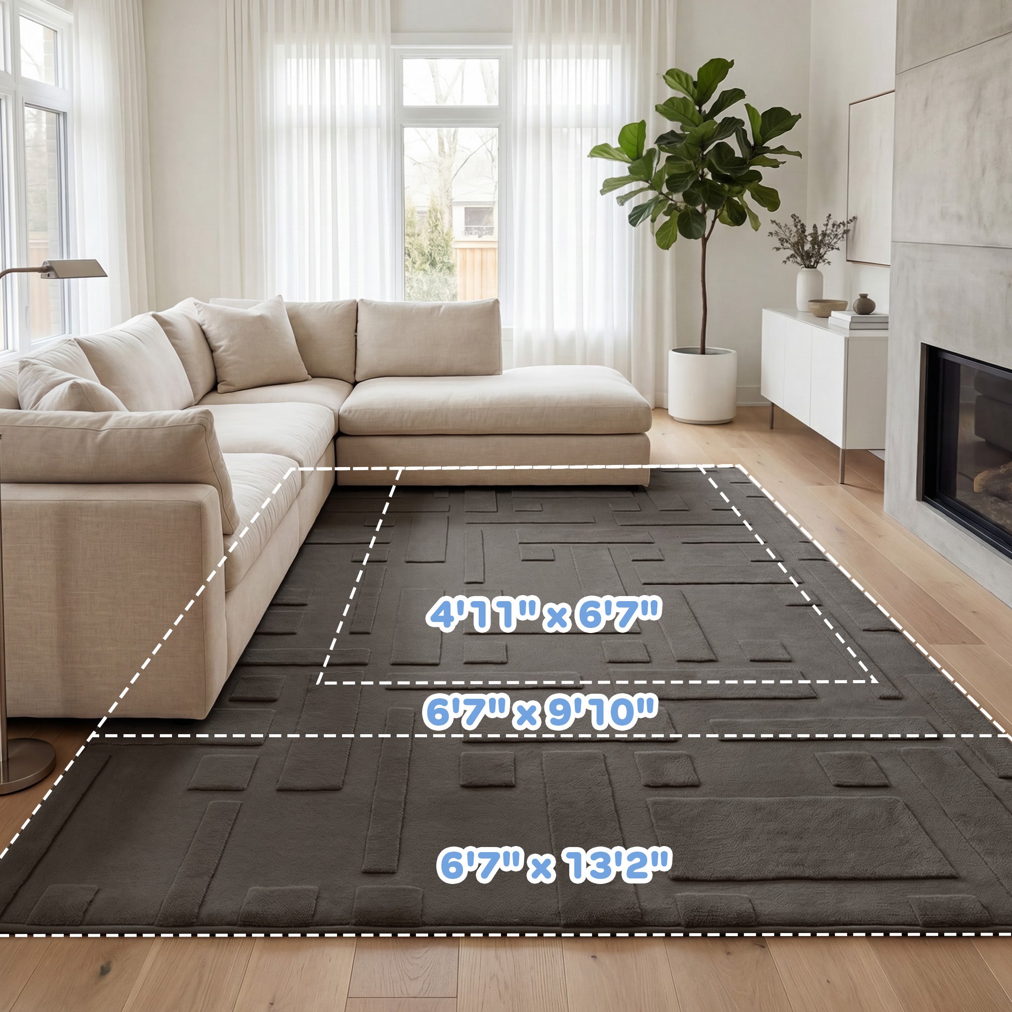 Classic Grid Faux Fur Jacquard Plush Play Mat
