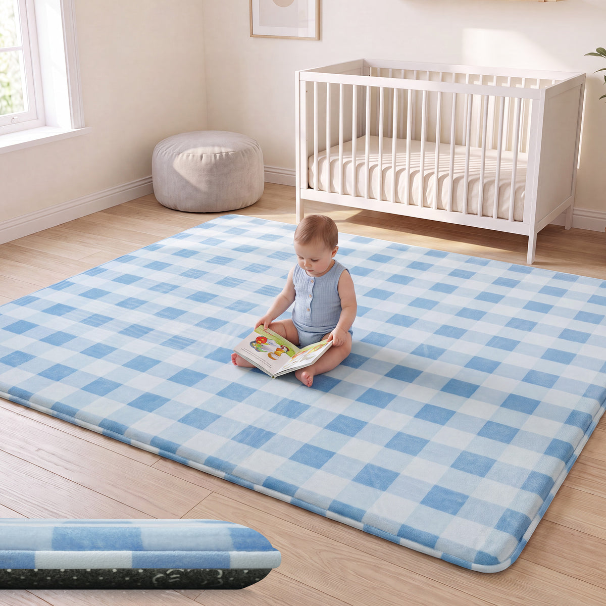 Checkered Flannel Baby Play Mat