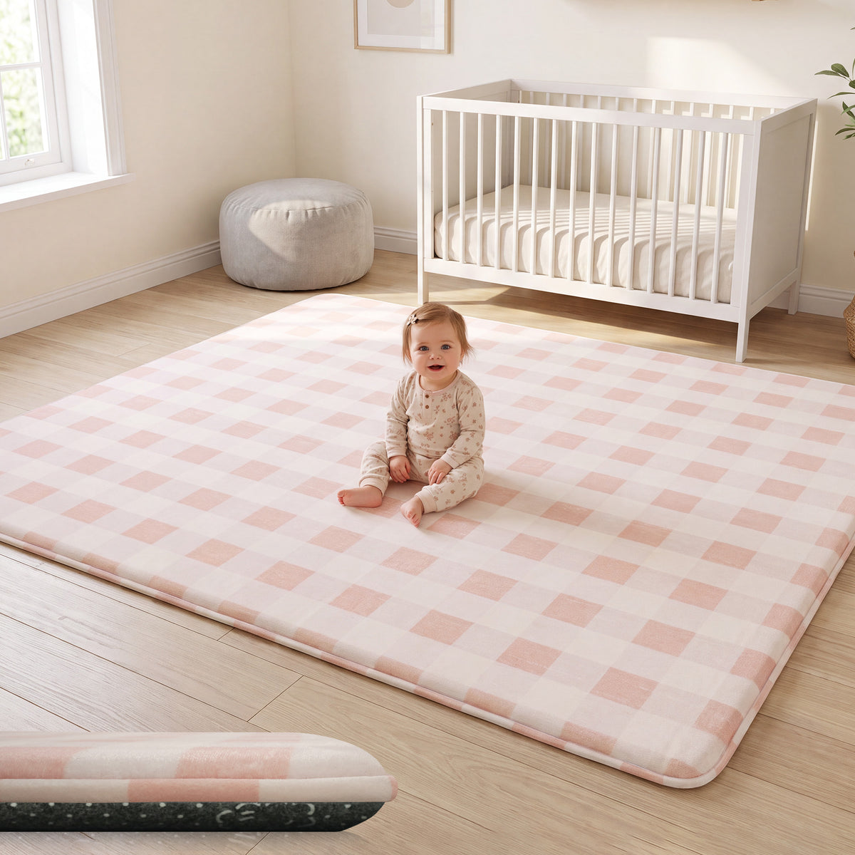 Checkered Flannel Baby Play Mat
