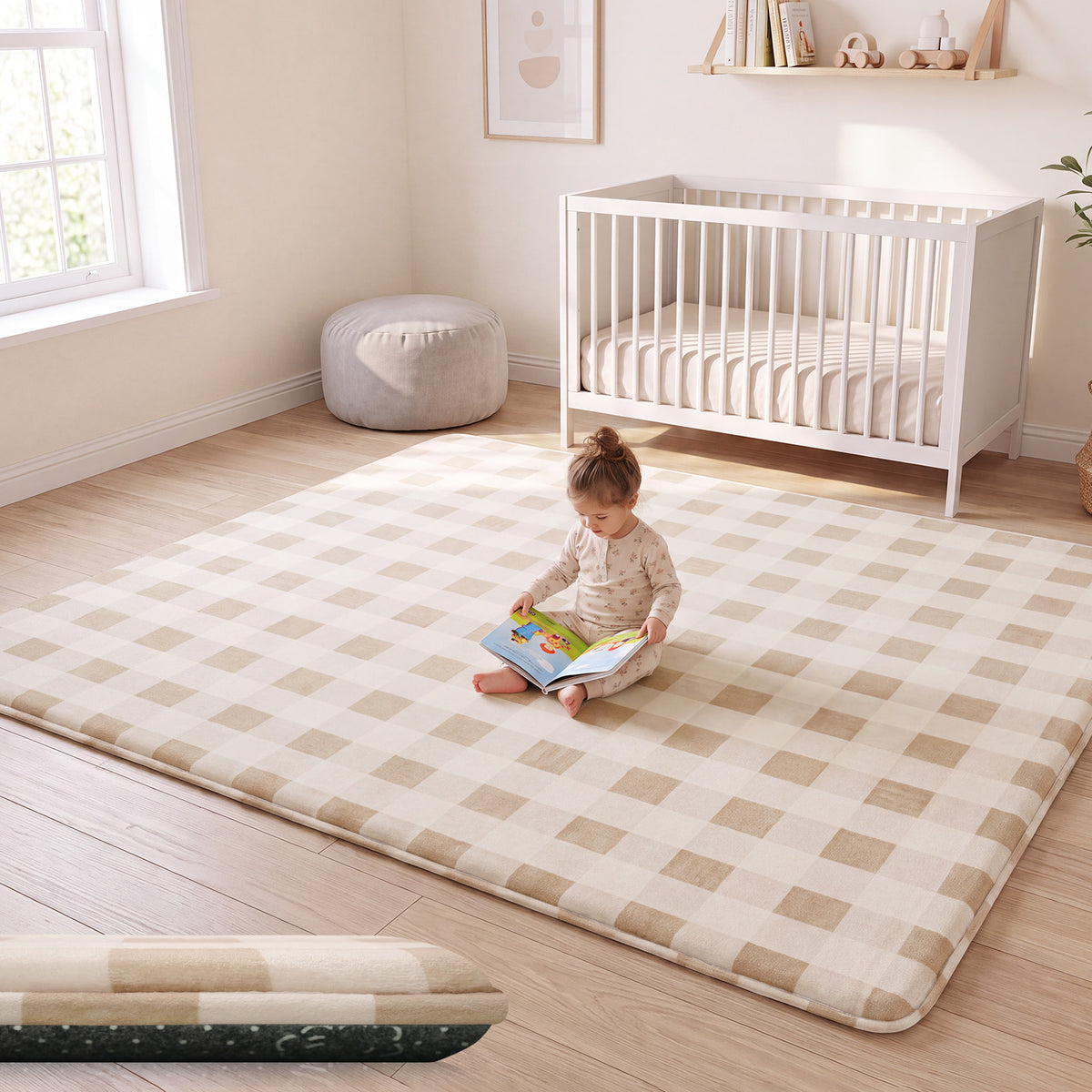 Checkered Flannel Baby Play Mat