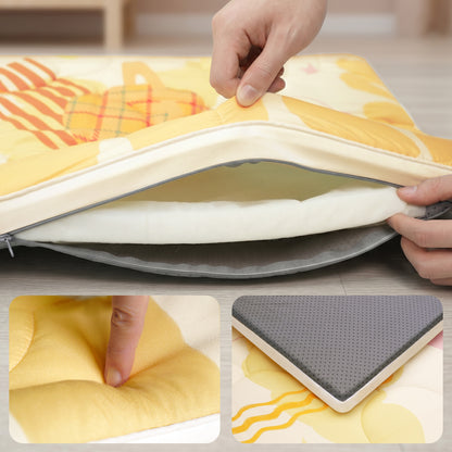 Quilted Comfort Baby Play Mat 1.5" Thick – Removable Cover, Non-Slip
