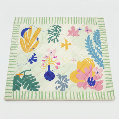 Quilted Comfort Baby Play Mat 1.5" Thick – Removable Cover, Non-Slip