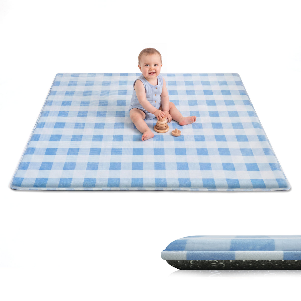 Checkered Flannel Baby Play Mat