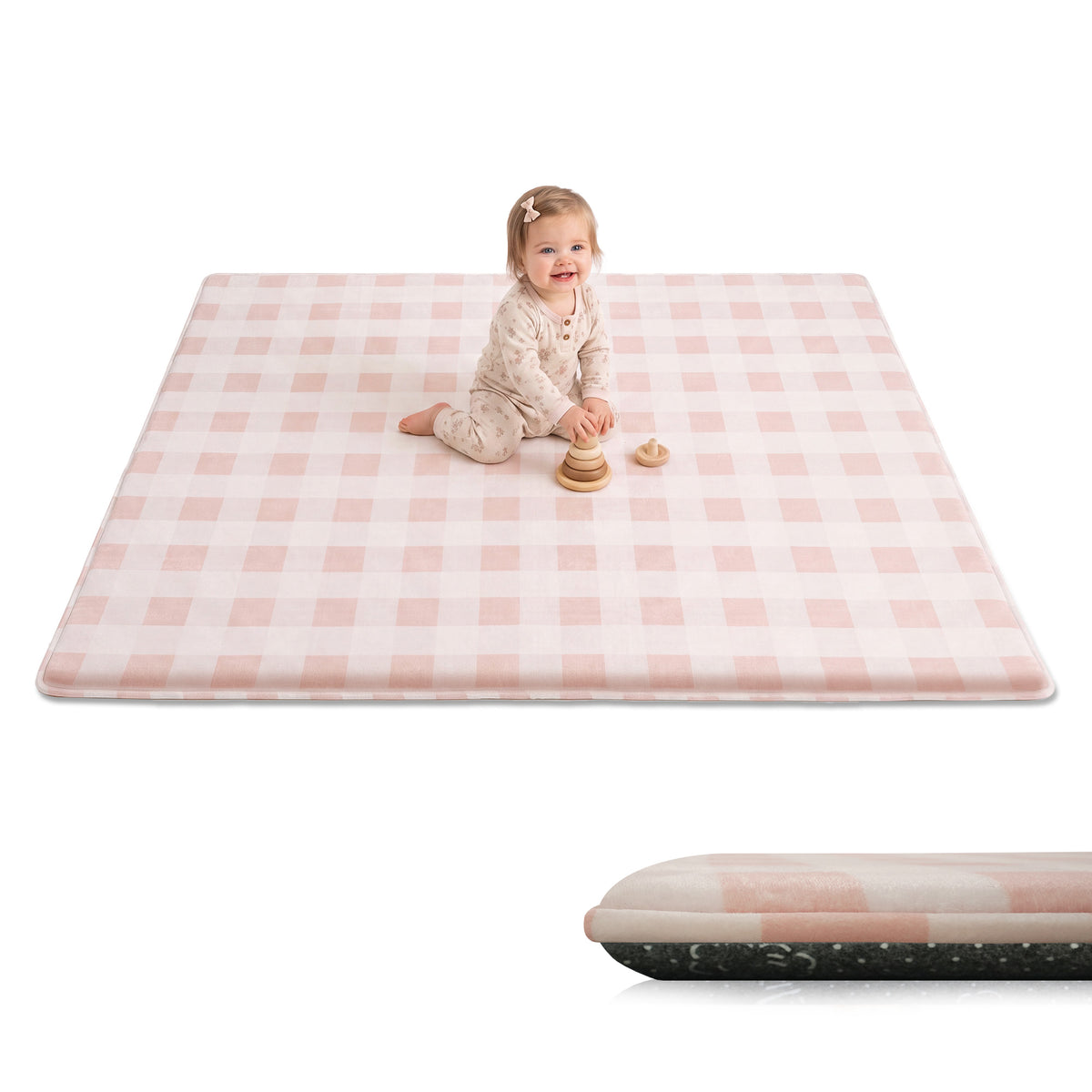 Checkered Flannel Baby Play Mat