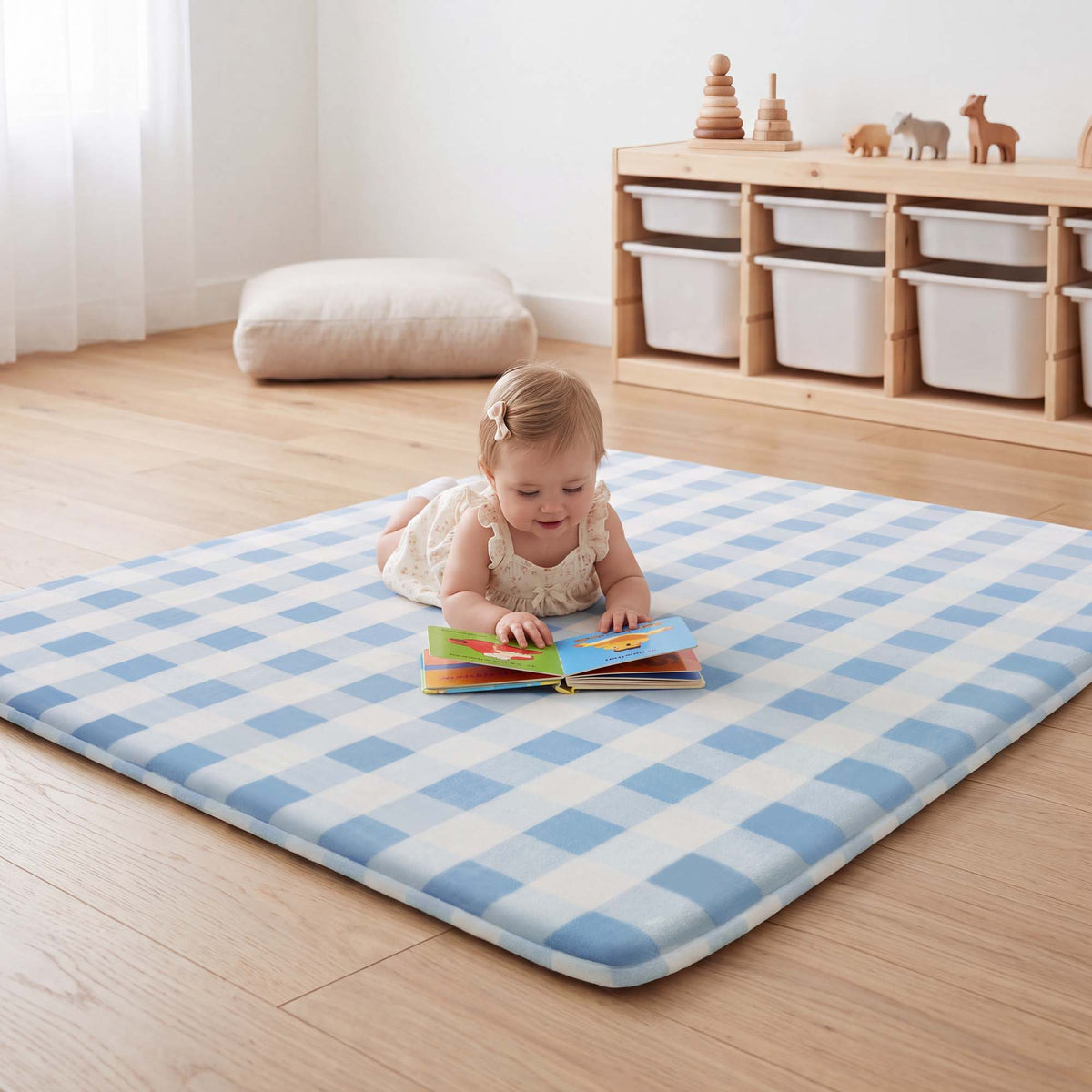 Checkered Flannel Baby Play Mat