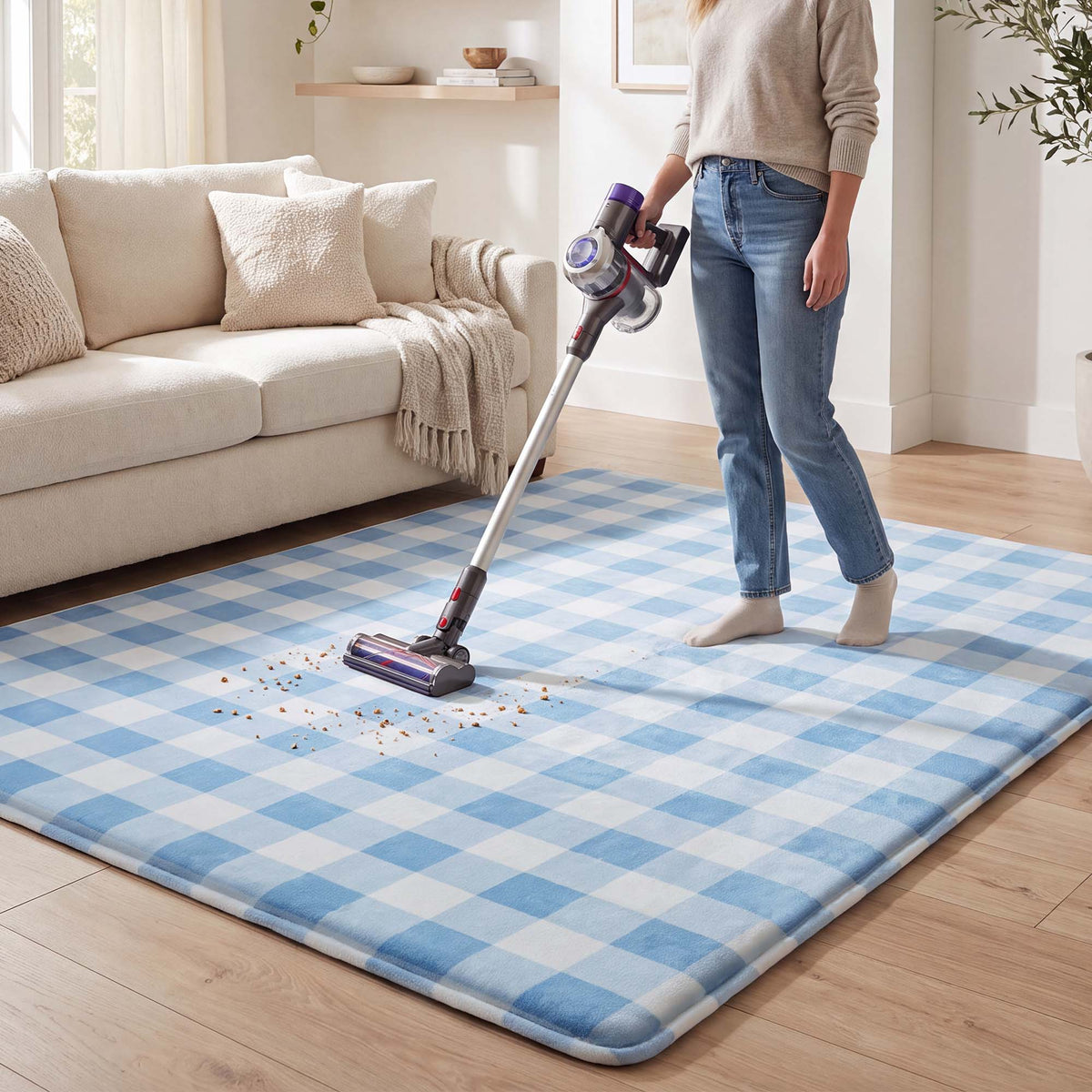 Checkered Flannel Baby Play Mat