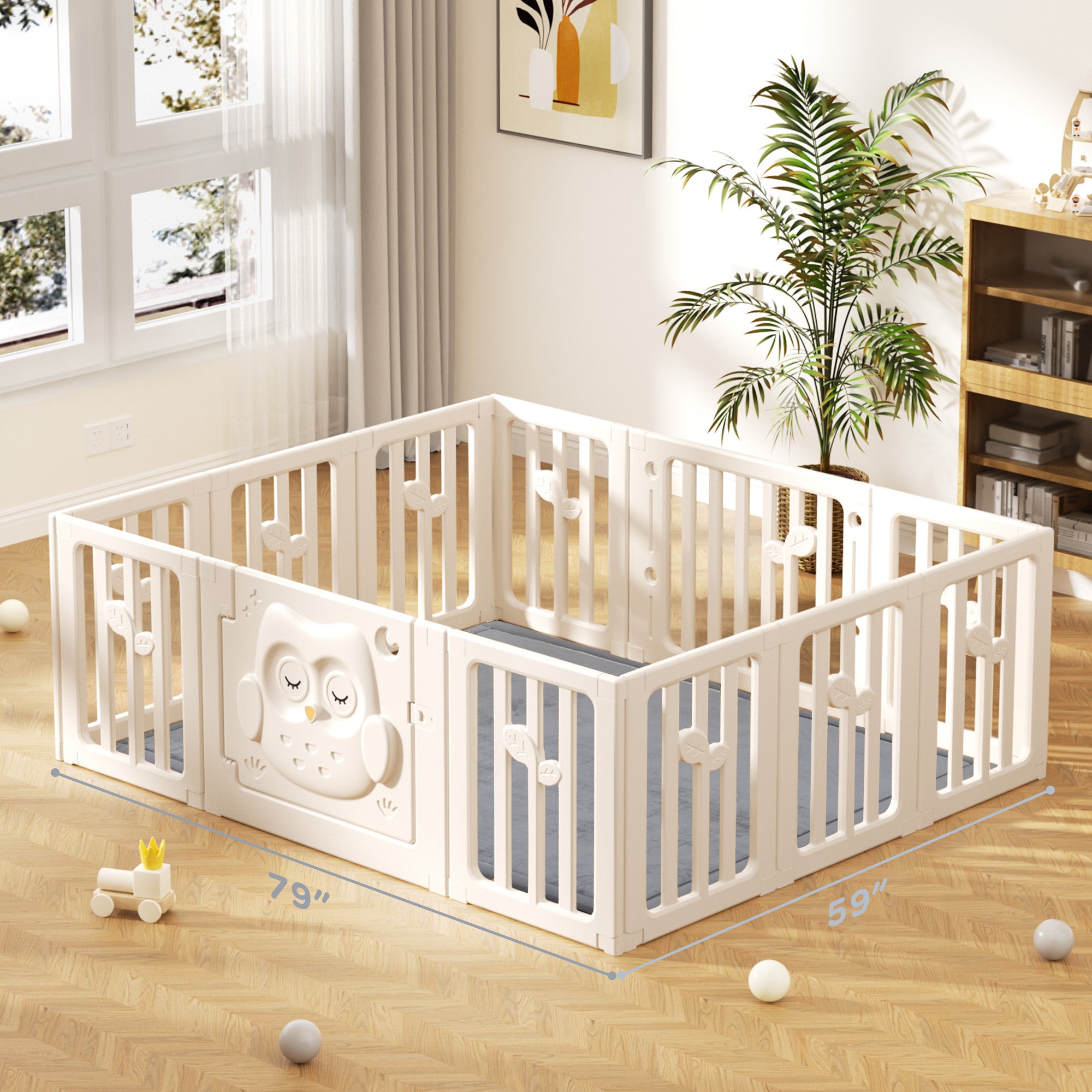 Memory Foam Baby Play Mat 1.3" Thick – Non-Slip, Splash Resistant