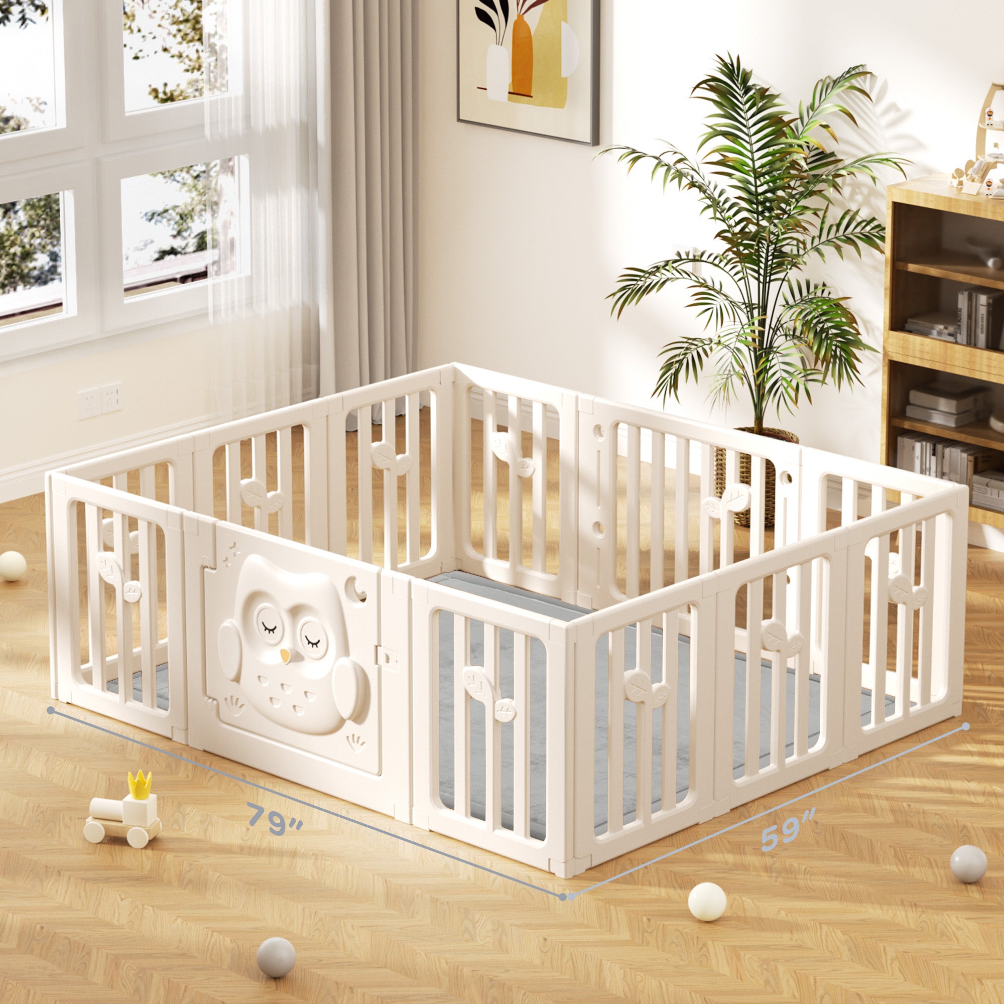 Memory Foam Baby Play Mat 1.3" Thick – Non-Slip, Splash Resistant