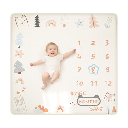 Milestone Moments Play Mat – 1.3" Flannel Memory Foam