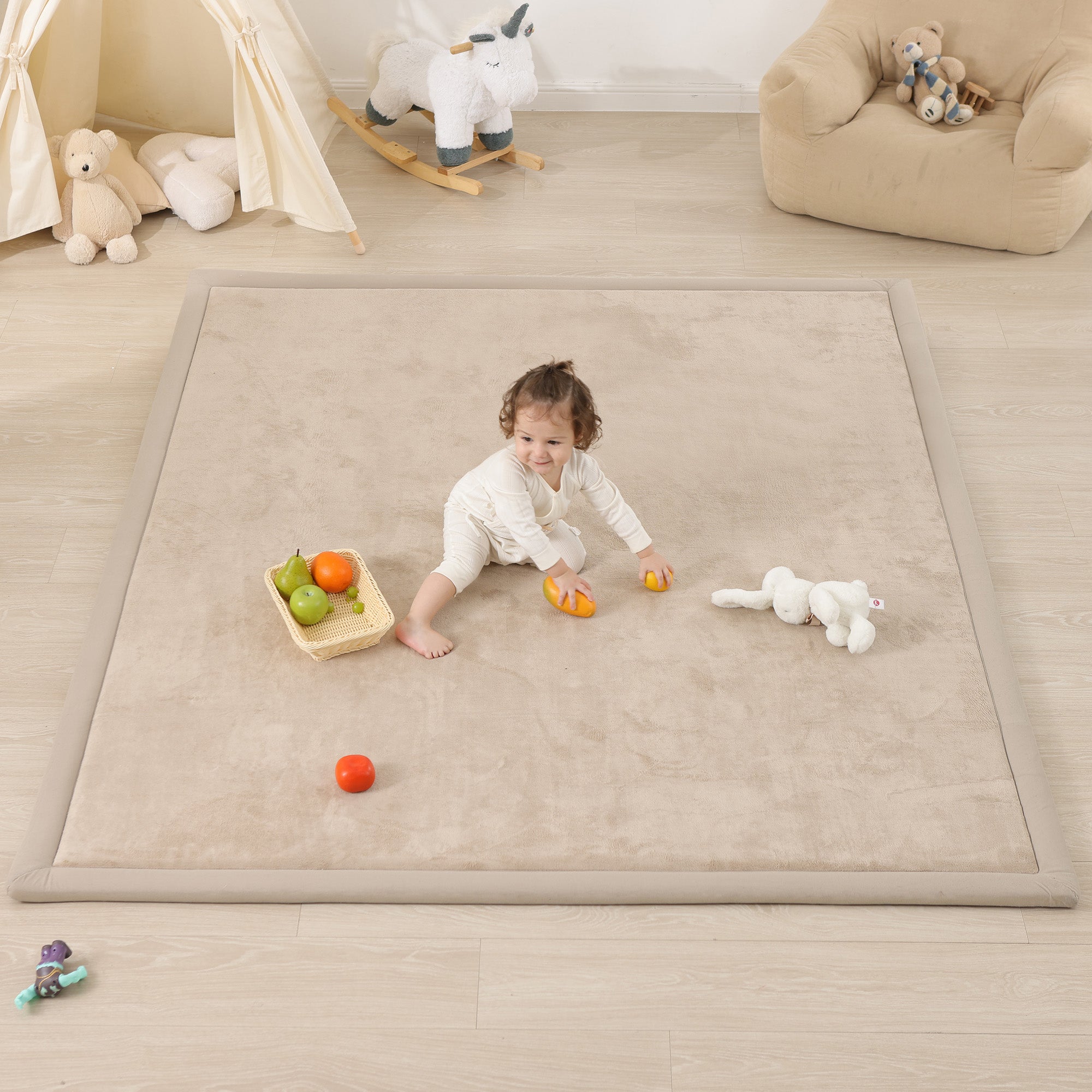 Memory Foam Baby Play Mat 1.3" Thick – Non-Slip, Splash Resistant