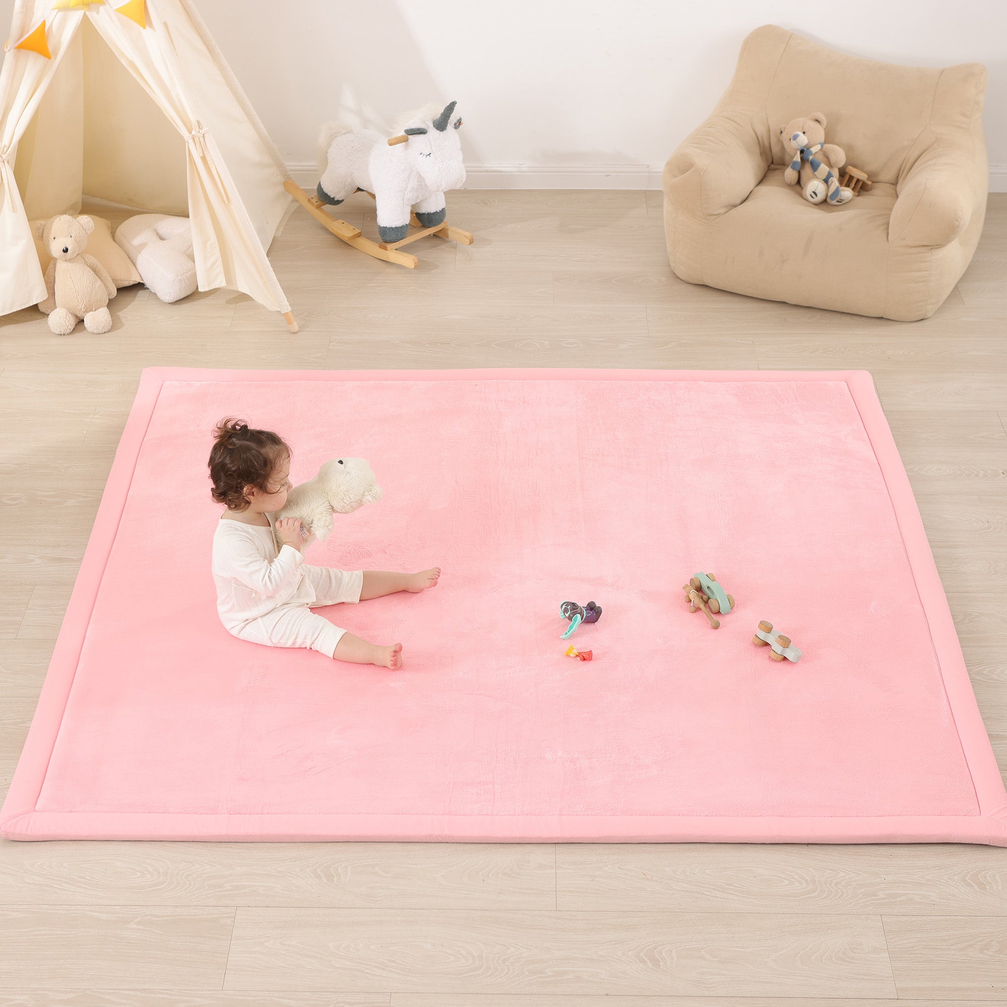 Memory Foam Baby Play Mat 1.3" Thick – Non-Slip, Splash Resistant