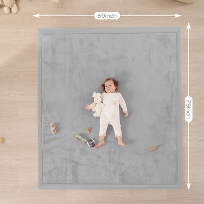 Memory Foam Baby Play Mat 1.3" Thick – Non-Slip, Splash Resistant
