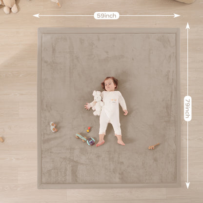 Memory Foam Baby Play Mat 1.3" Thick – Non-Slip, Splash Resistant