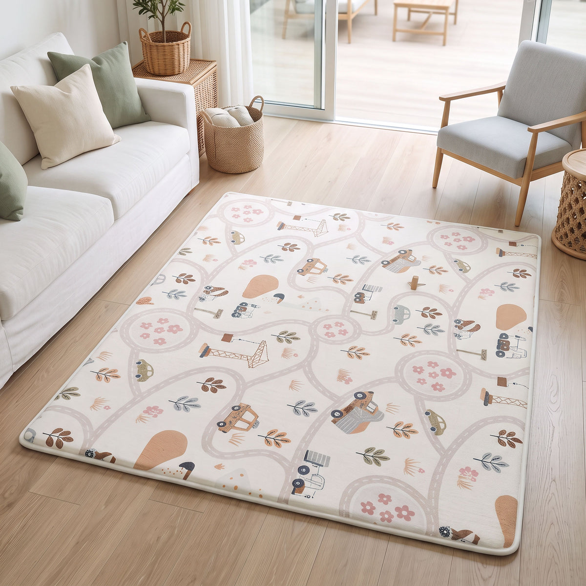 Everyday Explorers Baby Play Mat – Coral Velvet 1.3" Thick Memory Foam