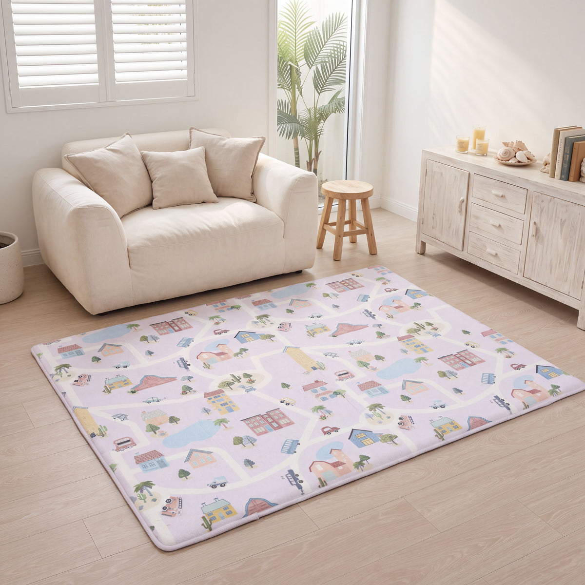 Everyday Explorers Baby Play Mat – Coral Velvet 1.3" Thick Memory Foam
