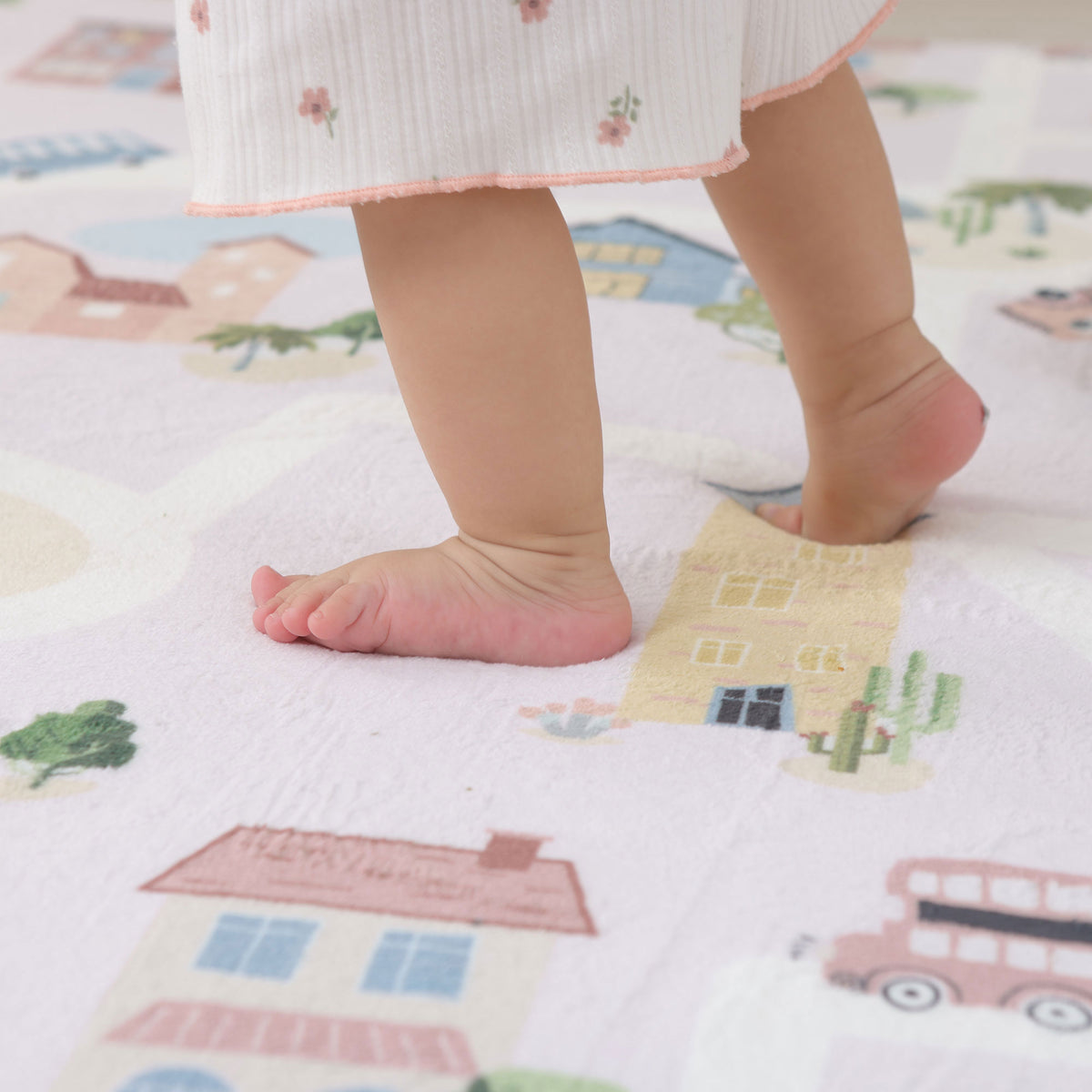 Everyday Explorers Baby Play Mat – Coral Velvet 1.3" Thick Memory Foam