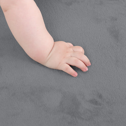 Plush Flannel Wide-edge Baby Play Mat 1.5" Thick – Non-Slip, Splash Resistant