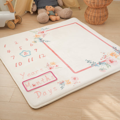 Milestone Moments Play Mat – 1.3" Flannel Memory Foam