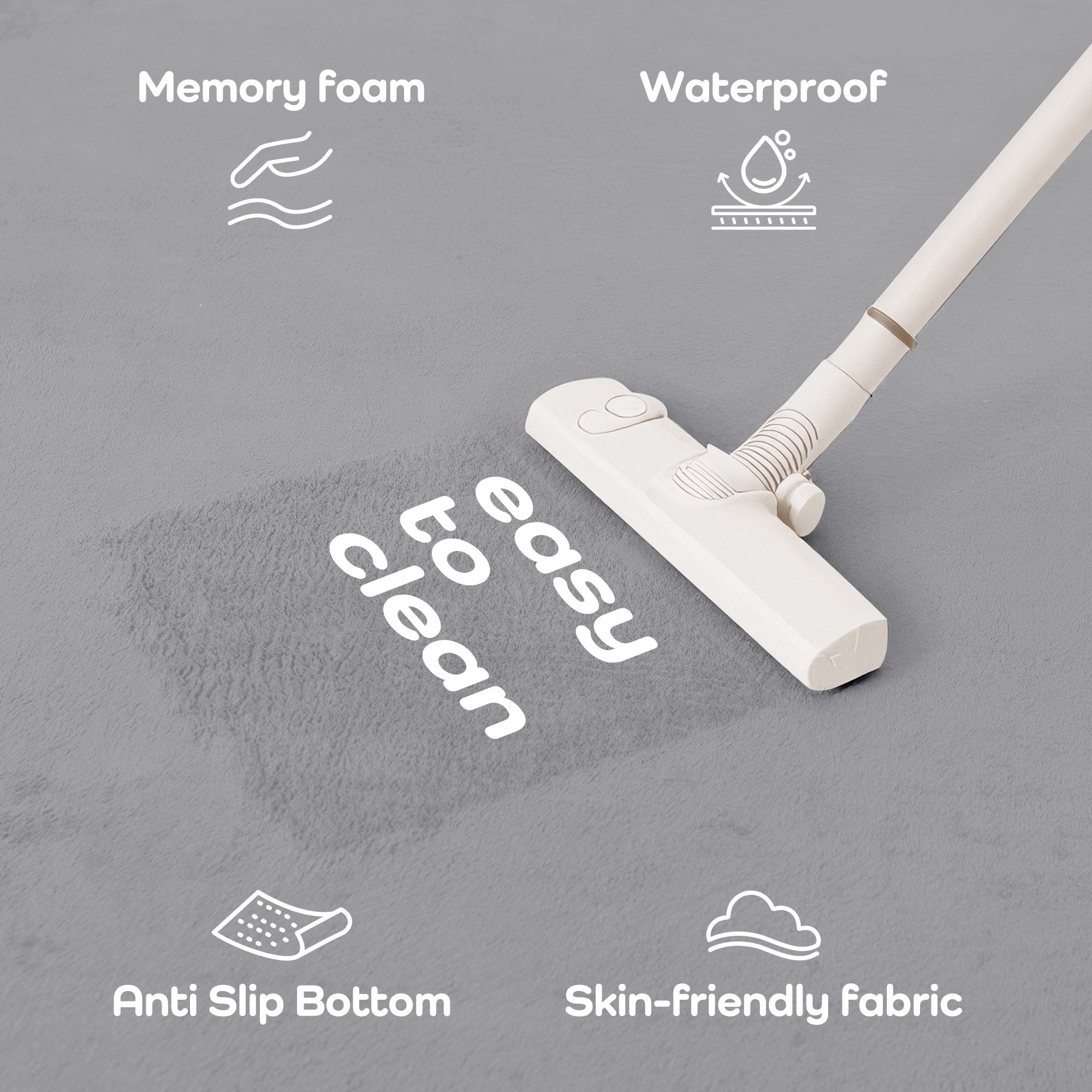 Memory Foam Baby Play Mat 1.3" Thick – Non-Slip, Splash Resistant