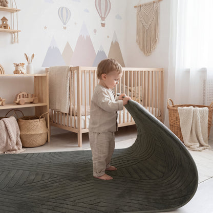 Diamond Weave Faux Fur Jacquard Plush Play Mat