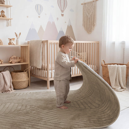 Diamond Weave Faux Fur Jacquard Plush Play Mat
