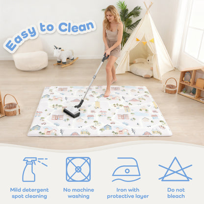 Everyday Explorers Baby Play Mat – Coral Velvet 1.3" Thick Memory Foam