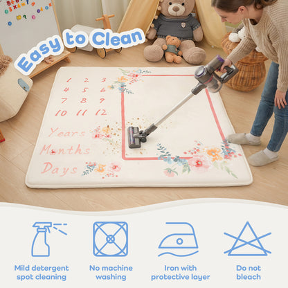 Milestone Moments Play Mat – 1.3" Flannel Memory Foam