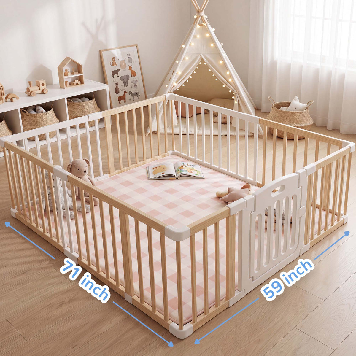 Checkered Flannel Baby Play Mat