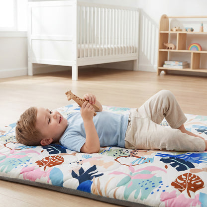 Quilted Comfort Baby Play Mat 1.5" Thick – Removable Cover, Non-Slip