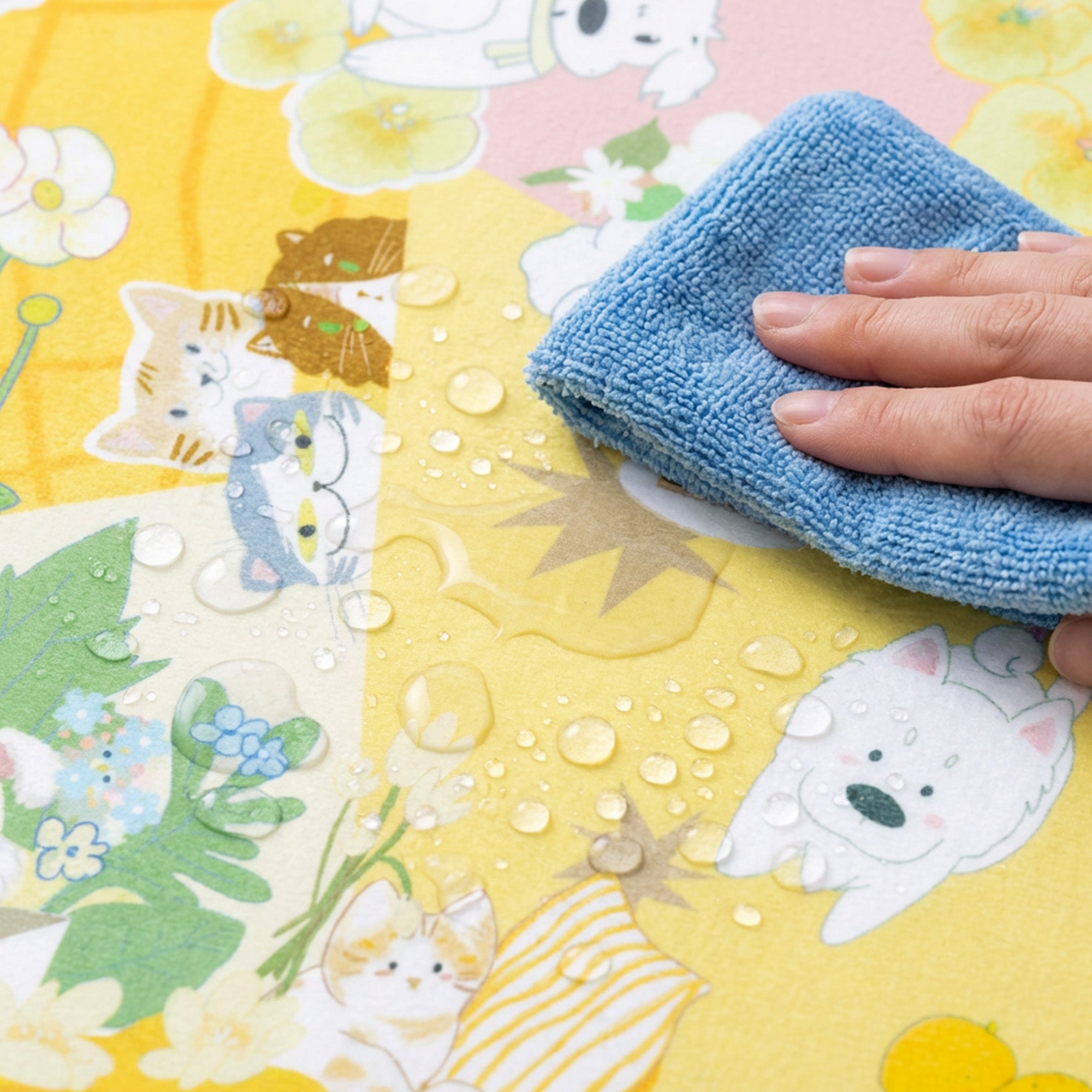 Whimsical Flannel Baby Play Mat 1.5" Thick – Non-Slip, Splash Resistant