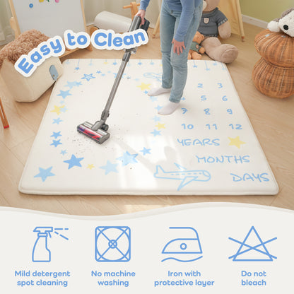 Milestone Moments Play Mat – 1.3" Flannel Memory Foam