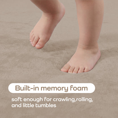 Memory Foam Baby Play Mat 1.3" Thick – Non-Slip, Splash Resistant