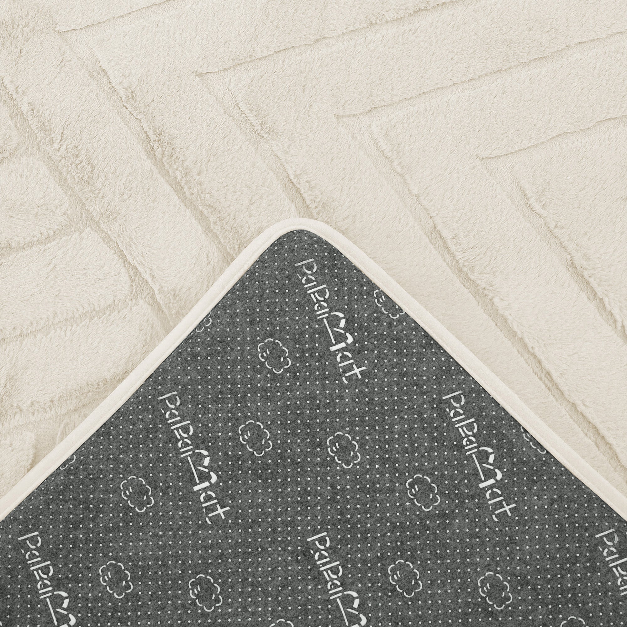 Diamond Weave Faux Fur Jacquard Plush Play Mat