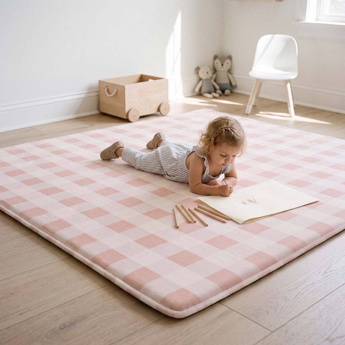 Checkered Flannel Baby Play Mat