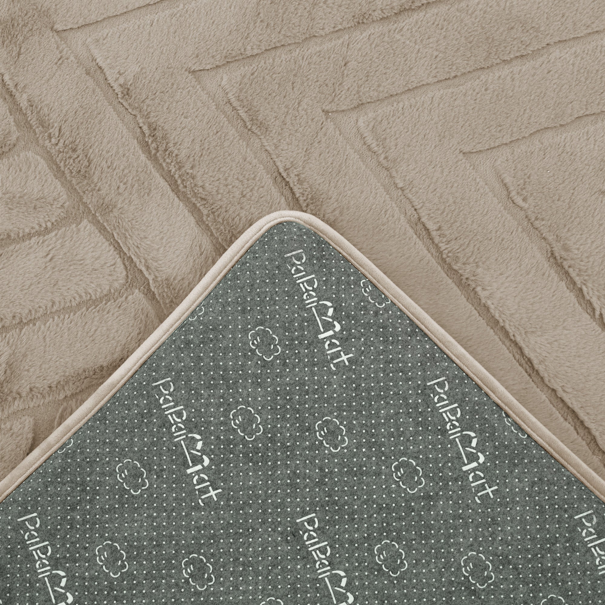 Diamond Weave Faux Fur Jacquard Plush Play Mat