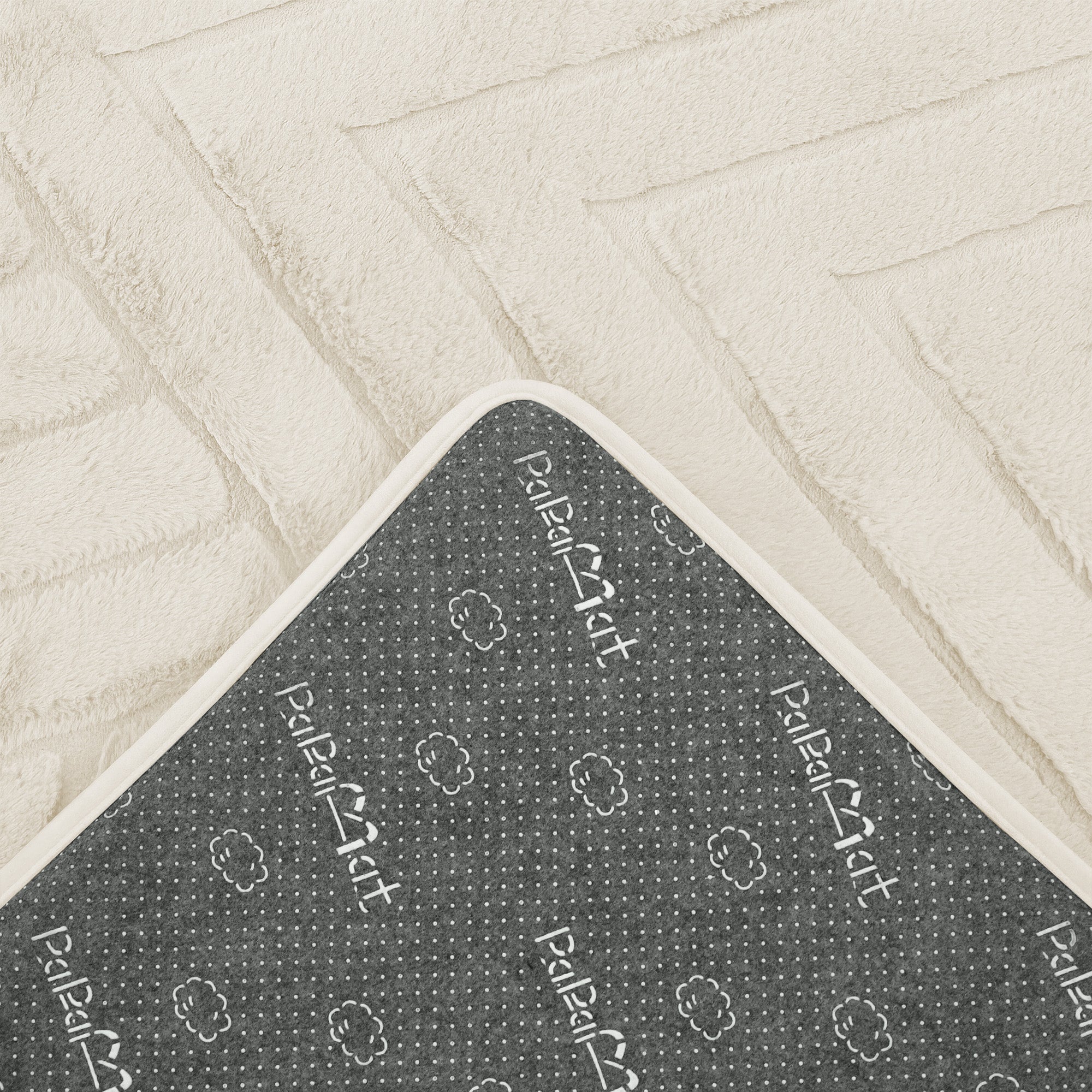 Diamond Weave Faux Fur Jacquard Plush Play Mat