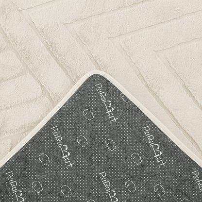 Diamond Weave Faux Fur Jacquard Plush Play Mat