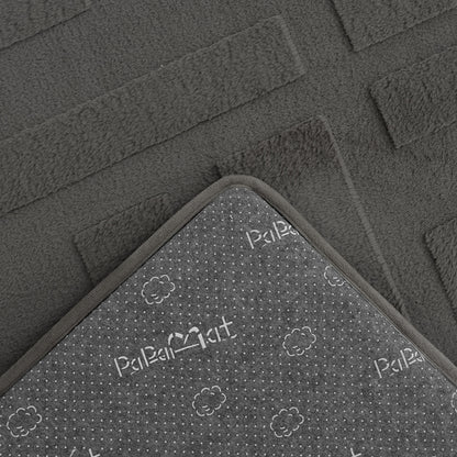 Classic Grid Faux Fur Jacquard Plush Play Mat
