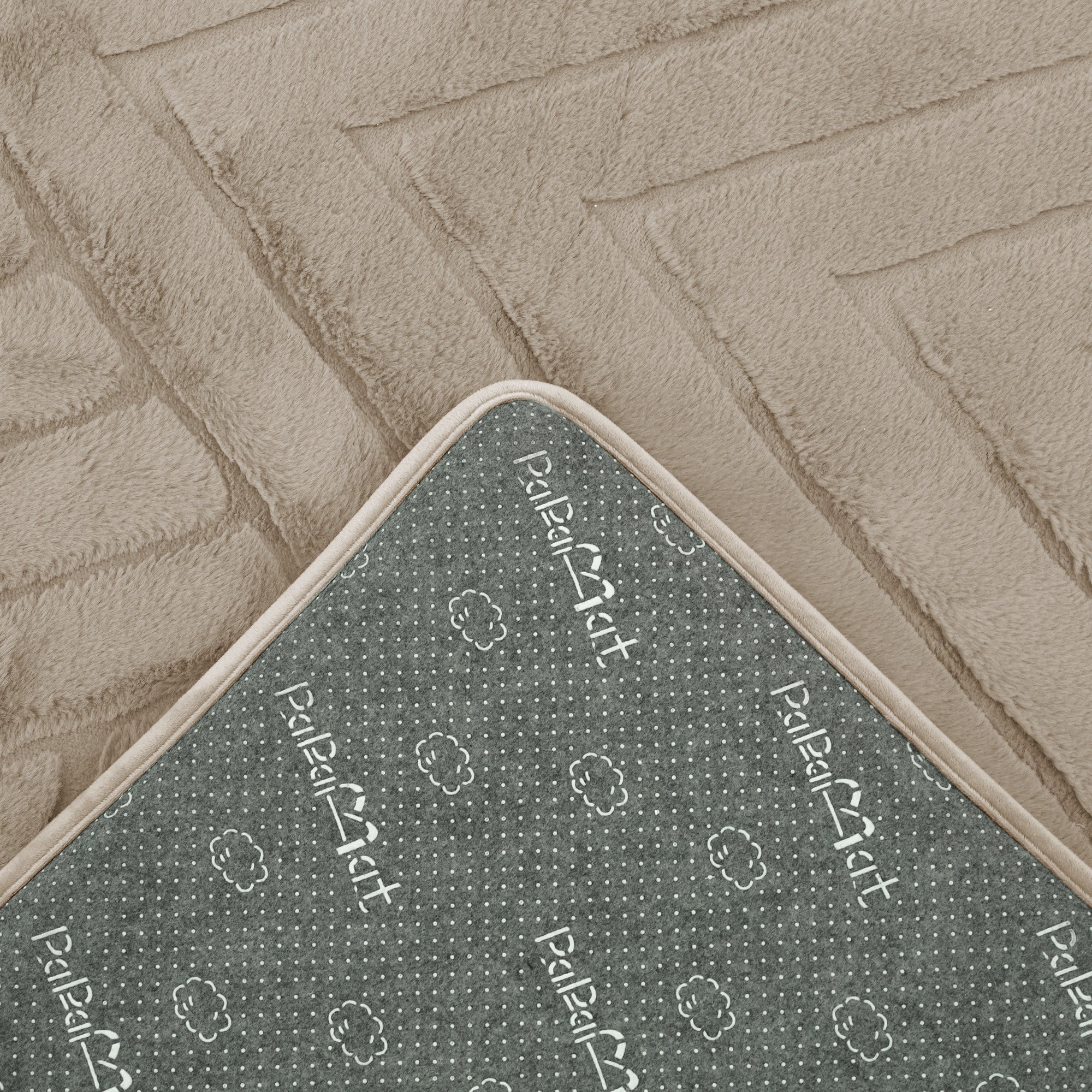 Diamond Weave Faux Fur Jacquard Plush Play Mat