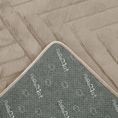 Diamond Weave Faux Fur Jacquard Plush Play Mat