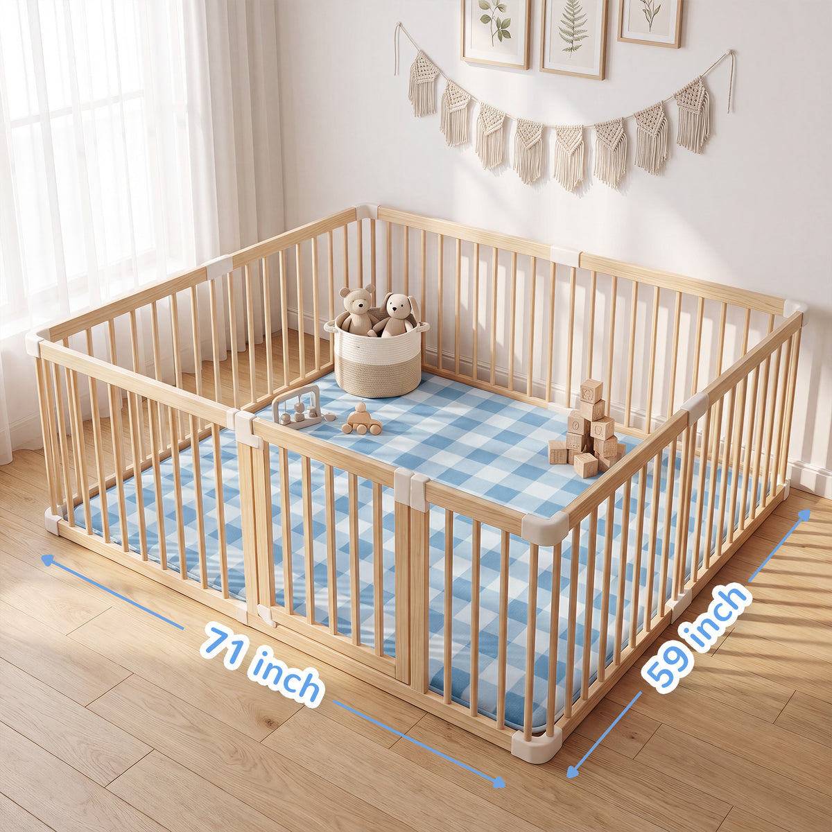 Checkered Flannel Baby Play Mat